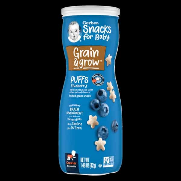 Bánh ăn dặm Gerber Puffs vị việt quất 42g