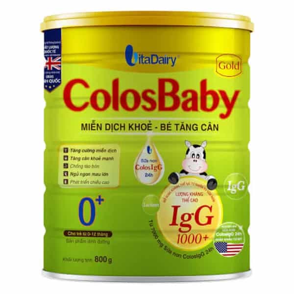 Sữa bột cho bé ColosBaby Gold 0+ 800g (0 - 12 tháng tuổi)