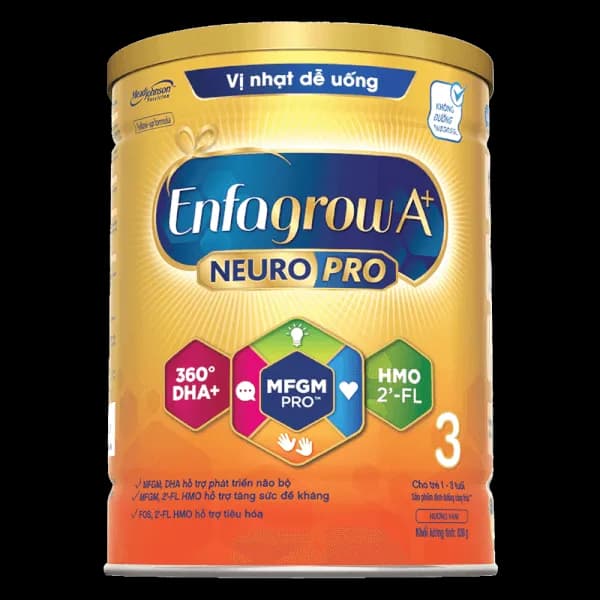 Sữa bột cho bé Enfagrow A+ Neuropro số 3 830g (1 - 3 tuổi) 2Flex
