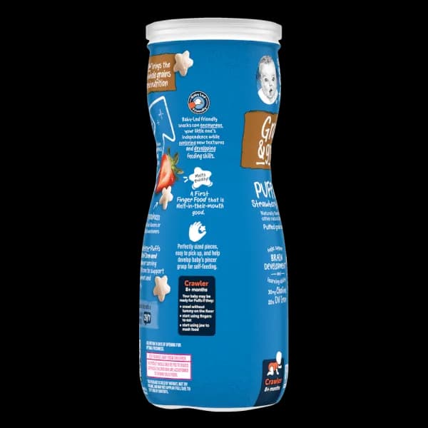 Bánh ăn dặm Gerber Puffs vị dâu táo 42g