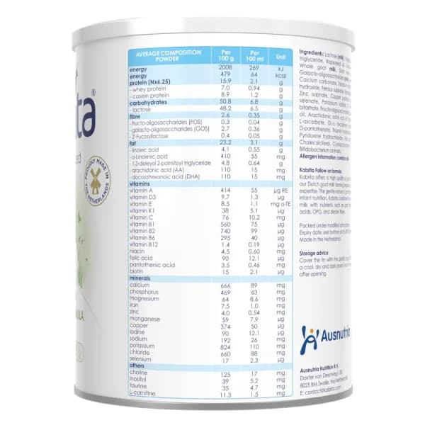 Sữa dê Kabrita Số 2 800g (1 - 2 tuổi)