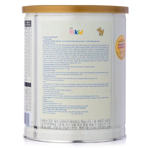 Sữa dê Hikid 650g (1 - 9 tuổi)