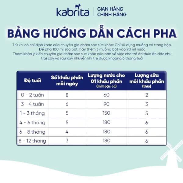 Sữa dê Kabrita Số 2 800g (1 - 2 tuổi)