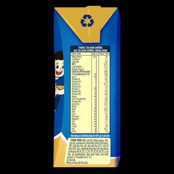 Sữa bột pha sẵn Nutifood GrowPLUS+ Xanh 2+ 110ml (lốc 4 hộp)