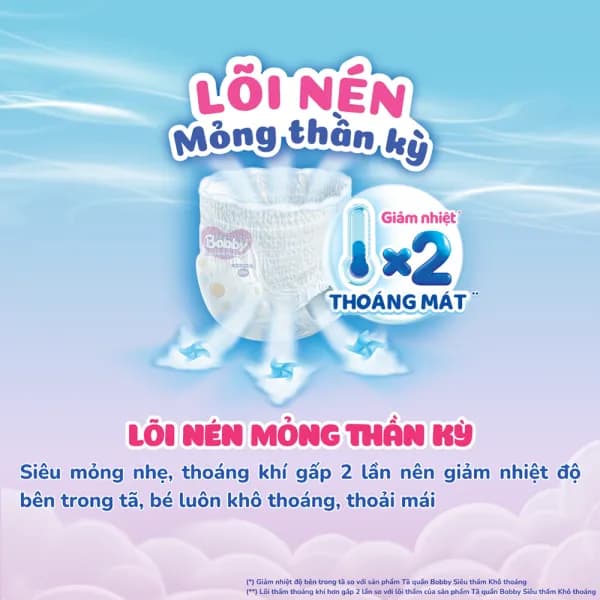 Bỉm tã quần Bobby size XXXL (22 miếng, 20 - 35kg)