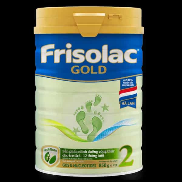 Sữa bột cho bé Frisolac Gold số 2 850g (6 - 12 tháng tuổi)
