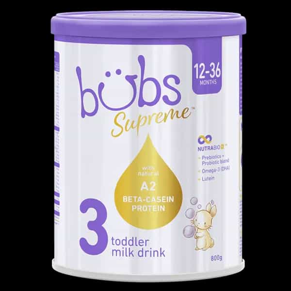 Sữa bột cho bé Bubs Supreme A2 số 3 800g (1 - 3 tuổi)
