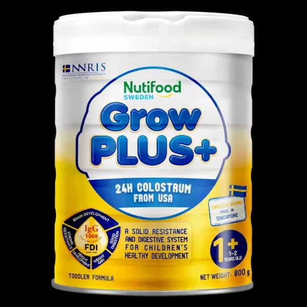 Sữa bột cho bé Nutifood GrowPLUS+ Sữa Non Vàng 1+ 800g (từ 1 tuổi)