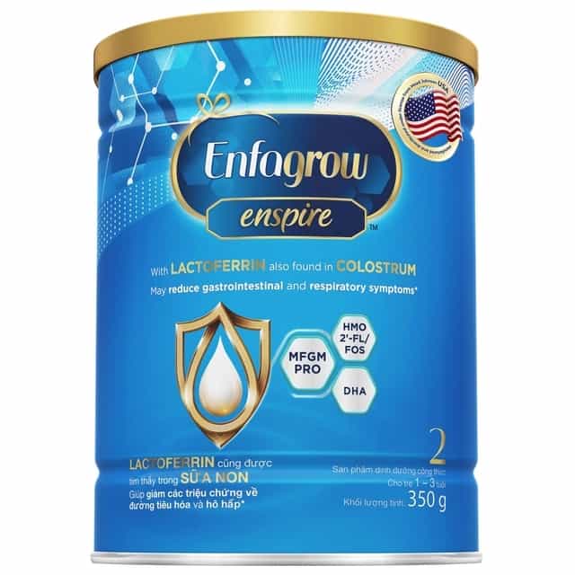 Sữa bột cho bé Enfagrow Enspire số 2 350g (1 - 3 tuổi)
