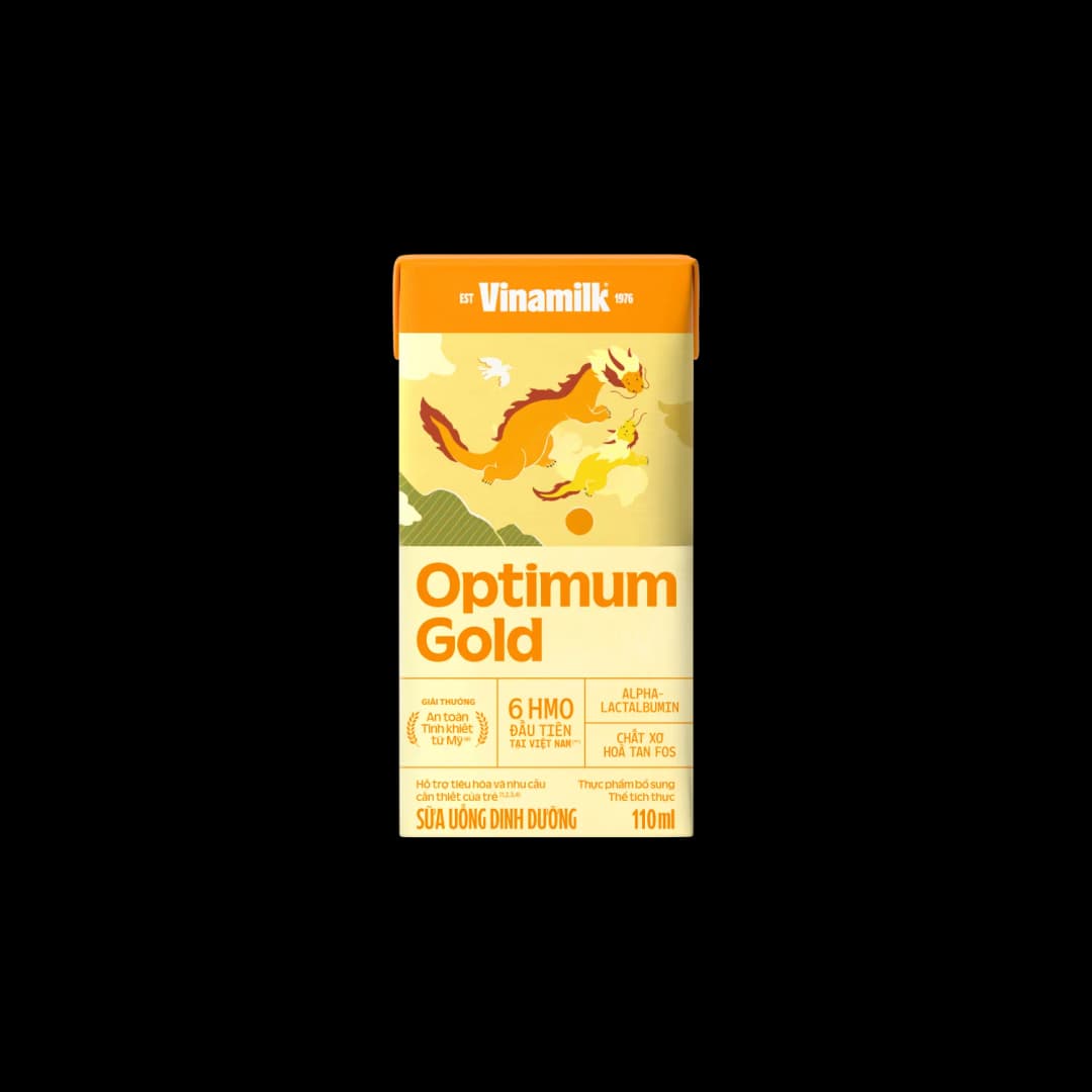 Sữa bột pha sẵn Optimum Gold 110ml (lốc 4 hộp, trên 1 tuổi)