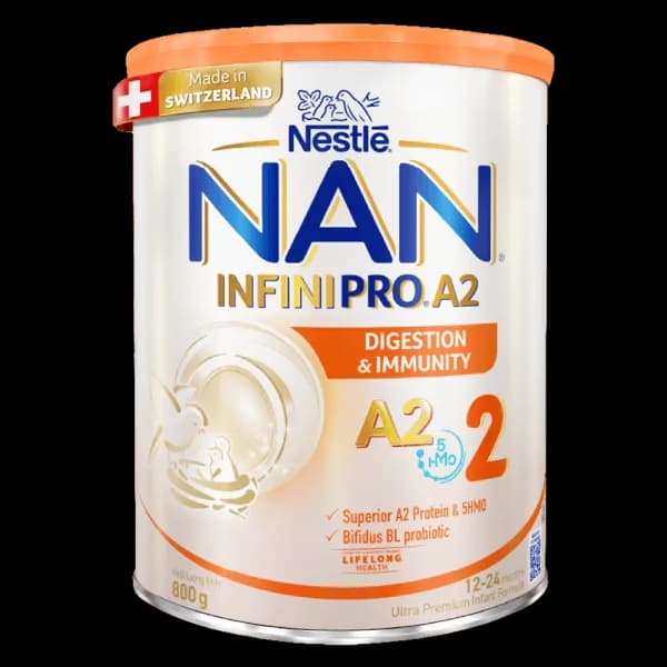 Sữa bột cho bé Nestle NAN INFINIPRO A2 số 2 800g 5HMO (1 - 2 tuổi)