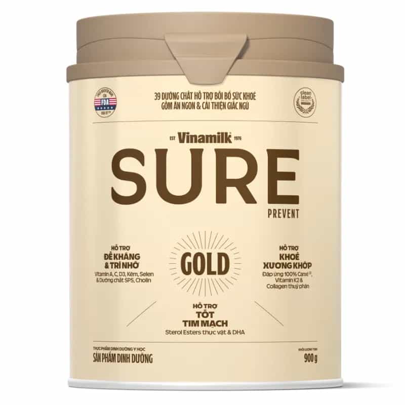 Sữa người lớn Vinamilk Sure Prevent Gold 900g
