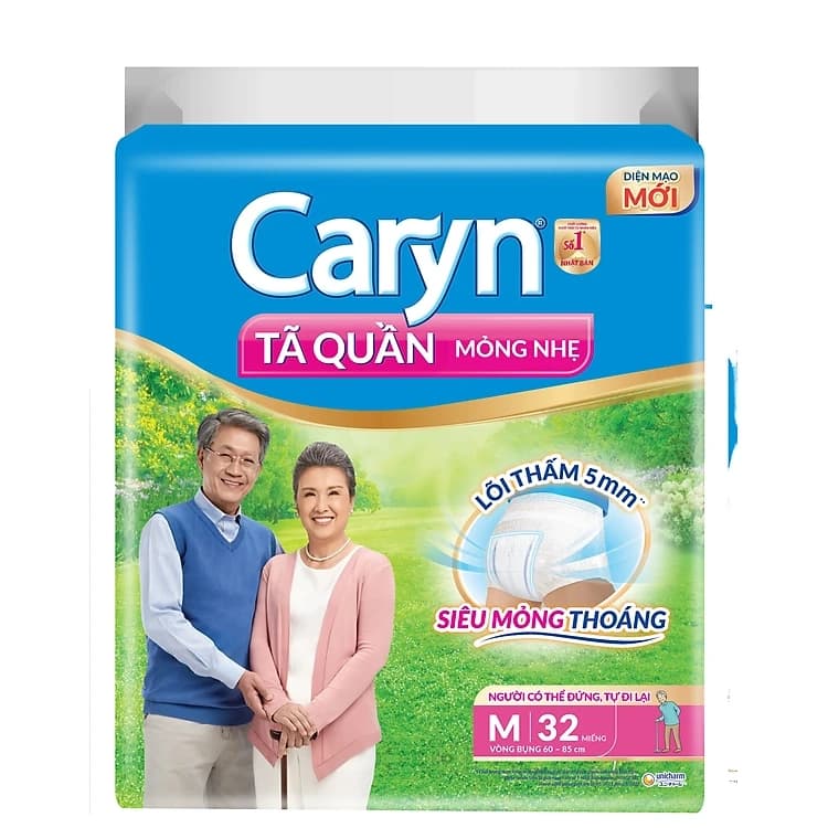 Tã quần Caryn mỏng nhẹ size M (32 miếng)