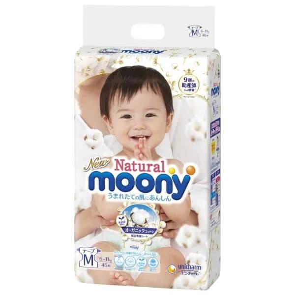 Tã dán Moony Natural/Moony Dịu nhẹ size M (46 miếng)