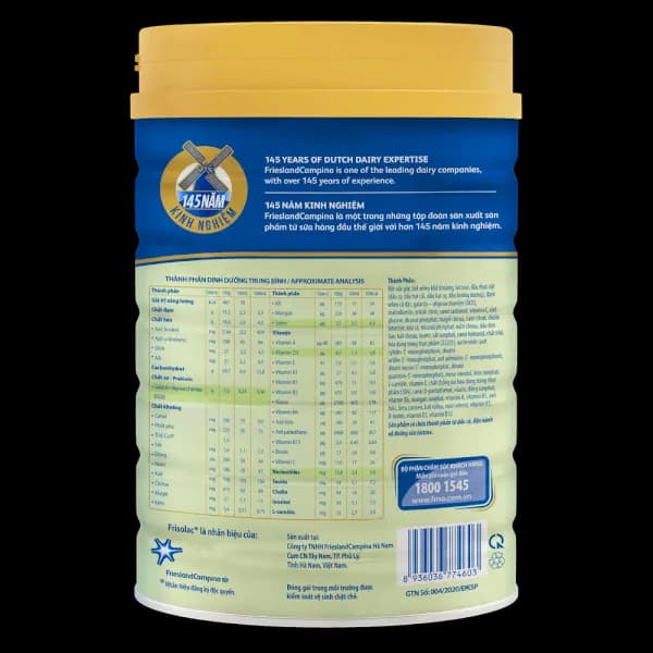 Sữa bột cho bé Frisolac Gold số 2 850g (6 - 12 tháng tuổi)