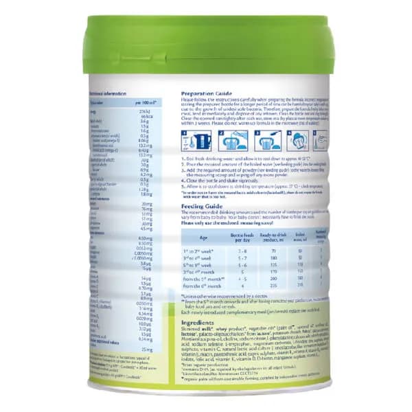 Sữa bột cho bé HiPP Organic Combiotic số 1 800g (0 - 6 tháng tuổi)