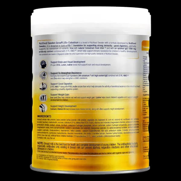 Sữa bột cho bé Nutifood GrowPLUS+ Sữa Non Vàng 1+ 800g (từ 1 tuổi)