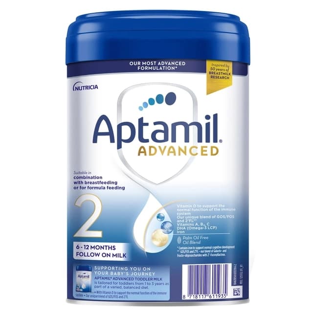 Sữa bột cho bé Aptamil Advanced Anh số 2 800g (6 - 12 tháng tuổi)