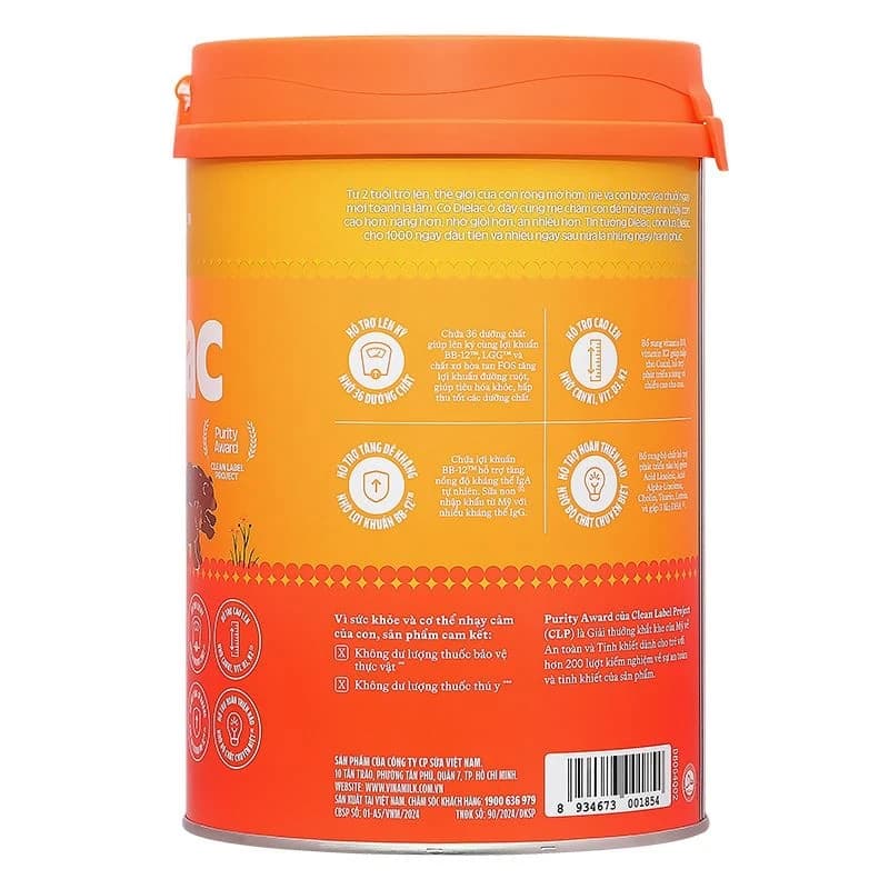 Sữa bột cho bé Vinamilk Dielac Gold 4 850g (2 - 6 tuổi)