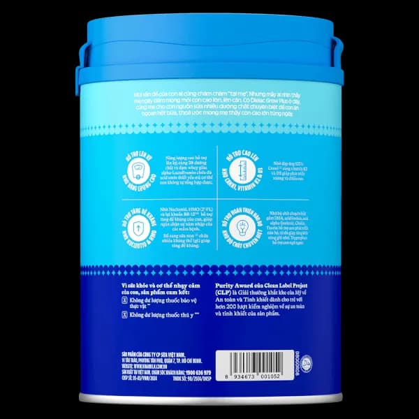 Sữa bột cho bé Vinamilk Dielac Grow Plus 1+ 850g (1 - 2 tuổi)