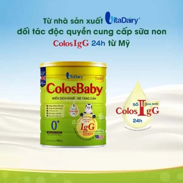 Sữa bột cho bé ColosBaby Gold 0+ 800g (0 - 12 tháng tuổi)