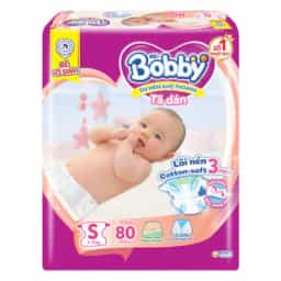 Tã dán Bobby siêu thấm, khô thoáng size S (80 miếng, 4 - 8kg) - img_01KBWRZQ1C1WRY0FRH31N9FENG