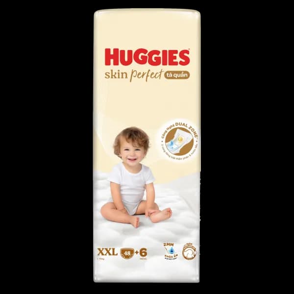 Tã quần Huggies SkinPerfect Pants size XXL (48 + 6 miếng, trên 15kg)