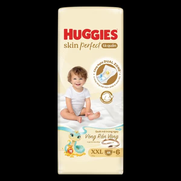 Tã quần Huggies SkinPerfect Pants size XXL (48 + 6 miếng, trên 15kg)
