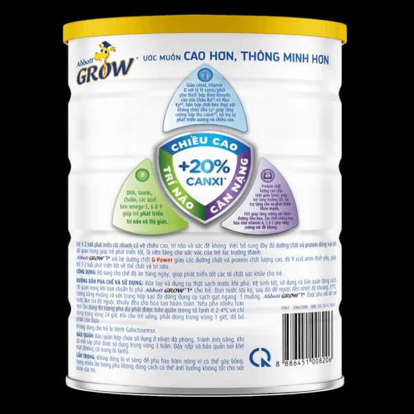 Sữa bột cho bé Abbott Grow 1+ 800g (1 - 2 tuổi)