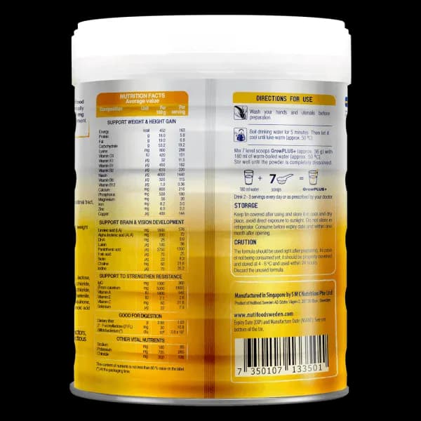 Sữa bột cho bé Nutifood GrowPLUS+ Sữa Non Vàng 1+ 800g (từ 1 tuổi)