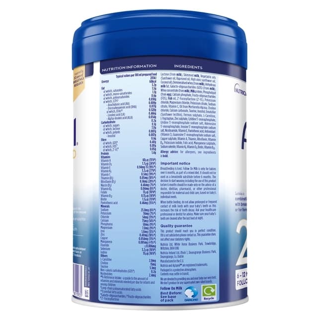 Sữa bột cho bé Aptamil Advanced Anh số 2 800g (6 - 12 tháng tuổi)