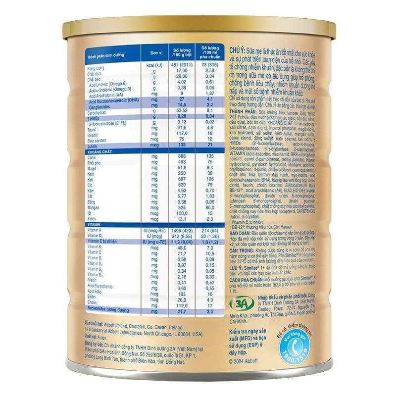 Sữa bột cho bé Similac 5G 1+ 850g (1 - 2 tuổi)