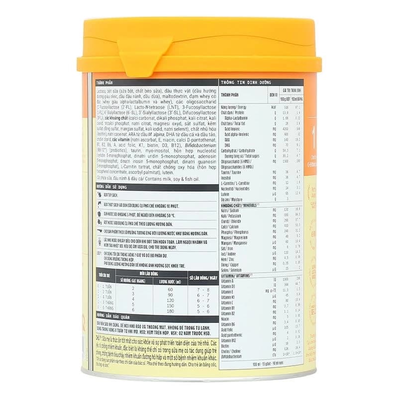 Sữa bột cho bé Vinamilk Optimum Gold 1 800g (0 - 6 tháng tuổi)