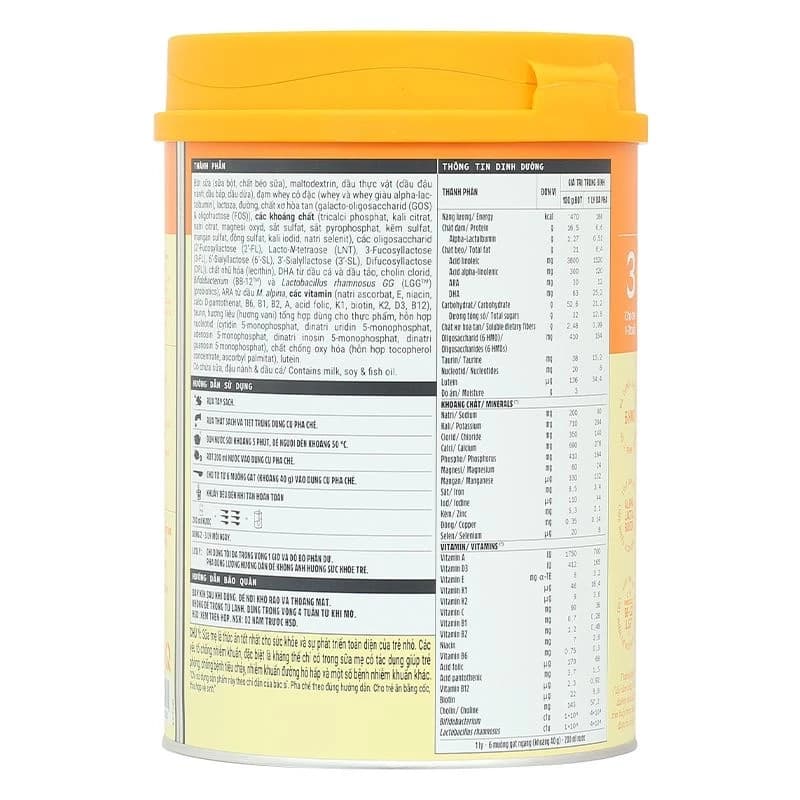 Sữa bột cho bé Vinamilk Optimum Gold 3 850g (1 - 2 tuổi)