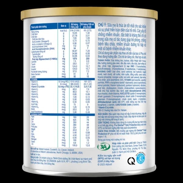 Sữa bột cho bé Similac Total Protection 0+ 380g (0 - 12 tháng tuổi)