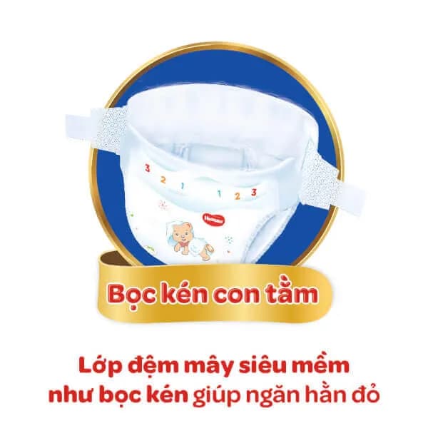 Bỉm tã dán Huggies Dry size M (76 miếng, 6 - 11kg)