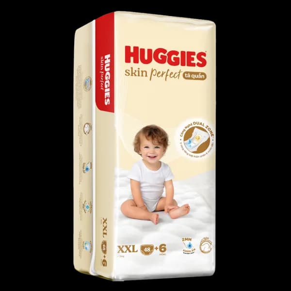 Tã quần Huggies SkinPerfect Pants size XXL (48 + 6 miếng, trên 15kg)