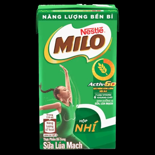 Sữa lúa mạch Nestlé Milo 110ml (lốc 4 hộp)