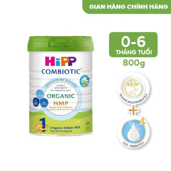 Sữa bột cho bé HiPP Organic Combiotic số 1 800g (0 - 6 tháng tuổi)