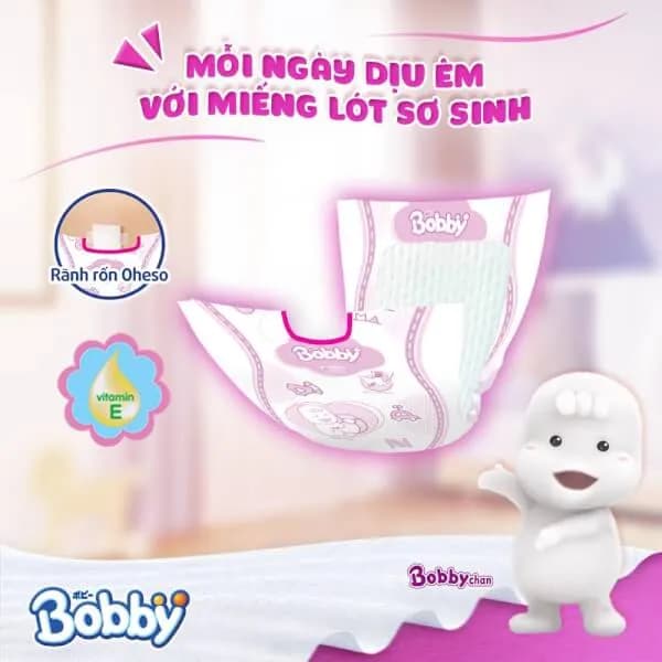 Miếng lót Bobby size NEWBORN1 (108 miếng, dưới 5kg)