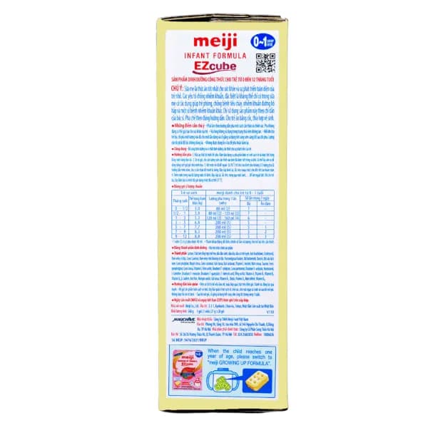 Sữa bột cho bé Meiji thanh Infant Formula Ezcube 540g (0 - 12 tháng tuổi)