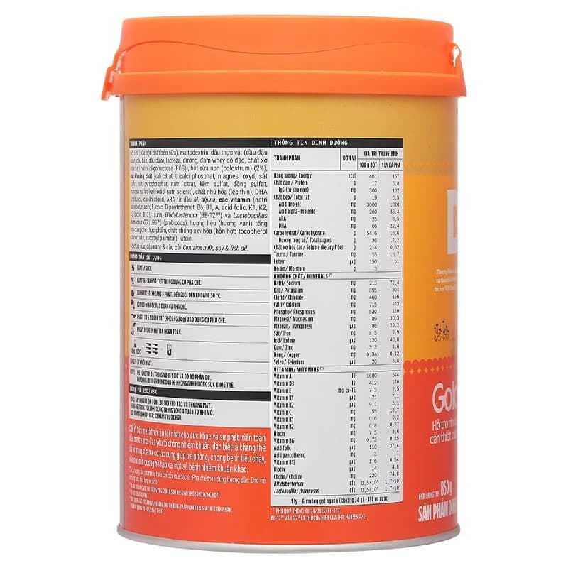 Sữa bột cho bé Vinamilk Dielac Gold 3 850g (1 - 2 tuổi)