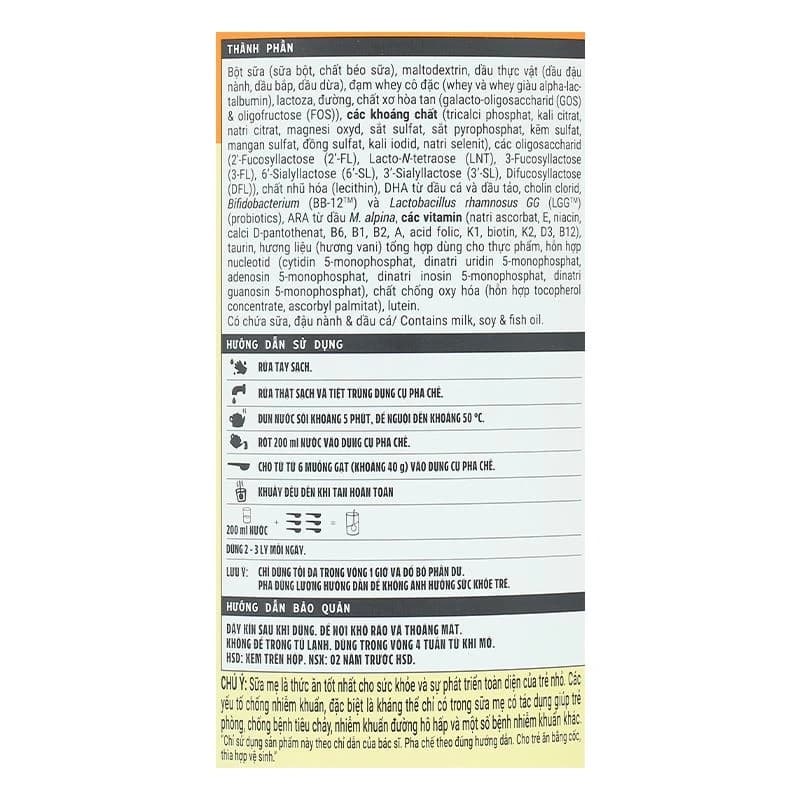 Sữa bột cho bé Vinamilk Optimum Gold 3 850g (1 - 2 tuổi)