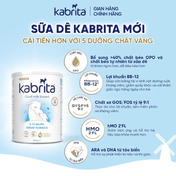 Sữa dê Kabrita Số 1 800g (0 - 12 tháng tuổi)