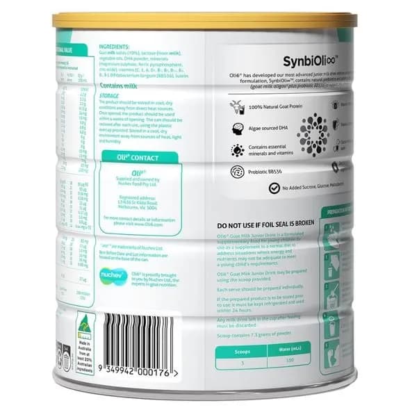 Sữa dê Oli6 Goat Milk Junior Drink số 4 800g (từ 3 tuổi)