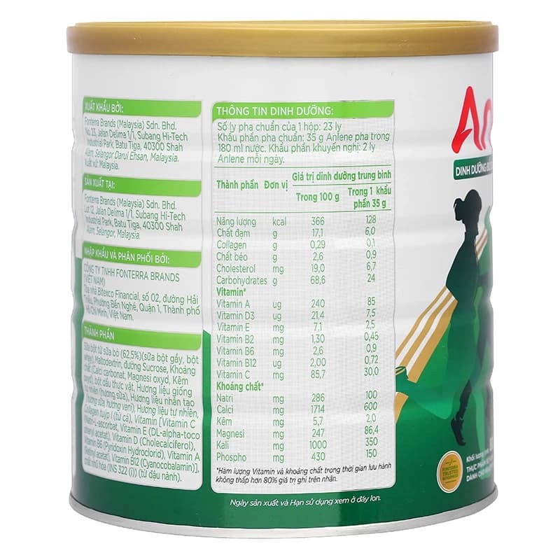 Sữa người lớn Anlene Gold 3X hương Vani 800g