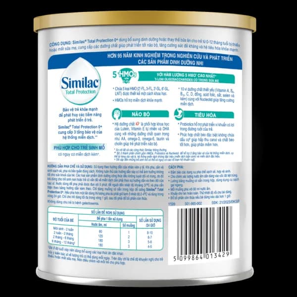 Sữa bột cho bé Similac Total Protection 0+ 380g (0 - 12 tháng tuổi)