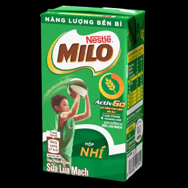 Sữa lúa mạch Nestlé Milo 110ml (lốc 4 hộp)