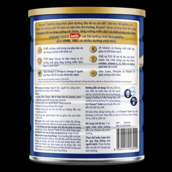 Sữa người lớn Ensure Gold 800g