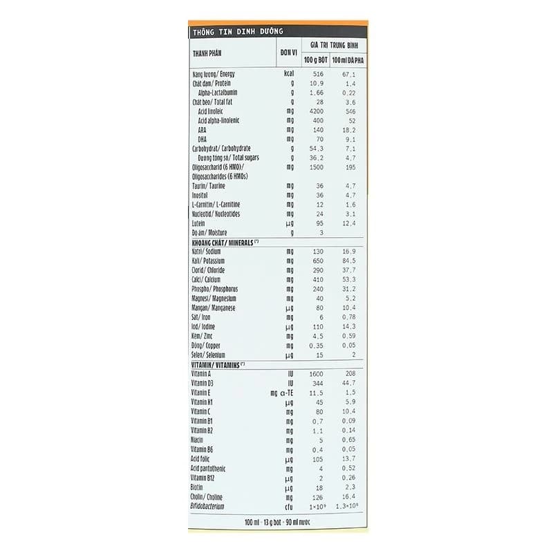 Sữa bột cho bé Vinamilk Optimum Gold 1 800g (0 - 6 tháng tuổi)